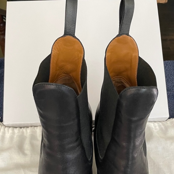 Chloe Chelsea Bootie - Black smooth leather with brown 3" block heel. - Picture 3 of 4